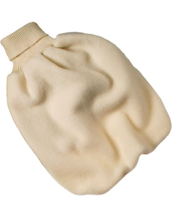 Engel Fleece Baby Strampelsack mit Nabelbund Wollfleece natur