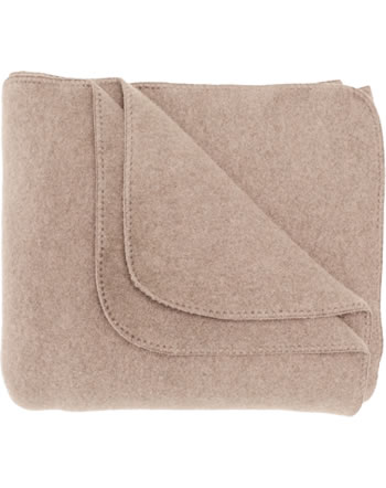 Engel Fleece Blanket with shell stitch sand melange