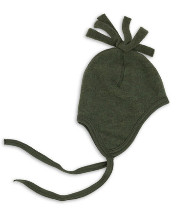 Engel Fleece-Mütze aus Woll-Fleece - Schilf Melange