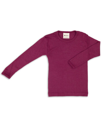 Engel Children's shirt/underwear long sleeve virgin wool/silk GOTS orchid