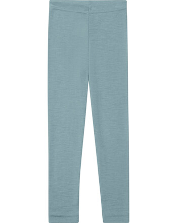 Engel Kinder-Leggings aus Merino-Schurwolle und Seide - Bergblau