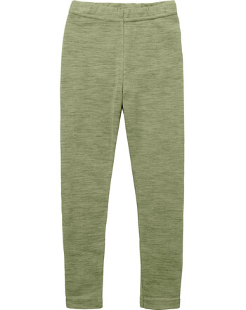 Engel Kinder-Leggings aus 100% Schurwolle - Salbeigrün Melange