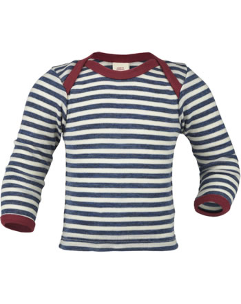 Engel Kinder-Schlupfhemd/Unterhemd Langarm IVN-Best blau mel./natur