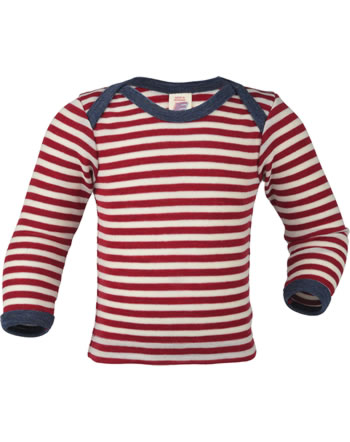 Engel Kinder-Schlupfhemd/Unterhemd Langarm IVN-Best rot mel./natur