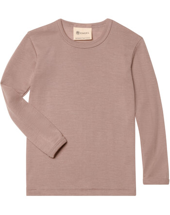 Engel Kinder-Langarmshirt aus Wolle/Seide - Dustyrose