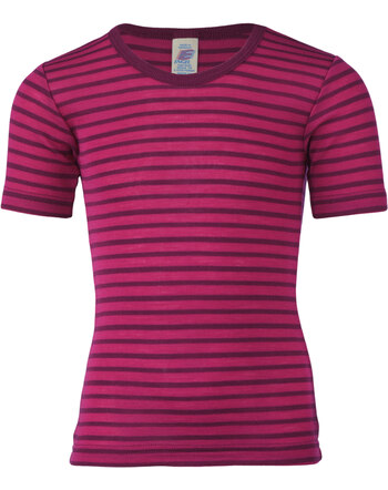 Engel Kinder-Shirt/Unterhemd aus Wolle/Seide GOTS - Himbeere