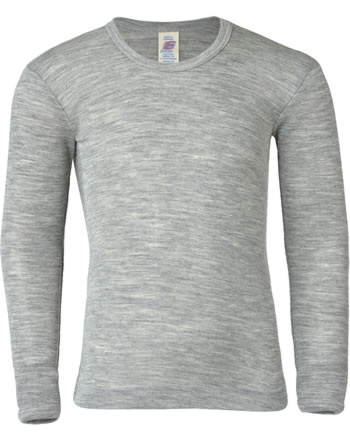 Engel Children's shirt/underwear long sleeve virgin wool/silk GOTS grey