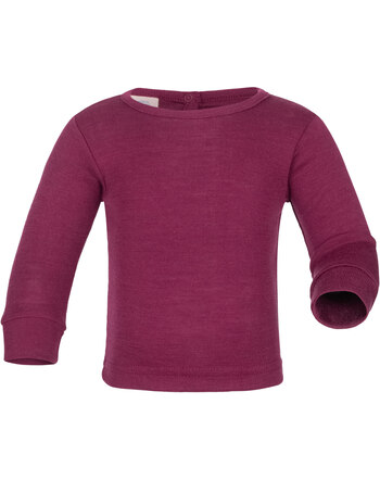 Engel Langarmshirt aus Bio-Merinowolle/Seide - Orchidee