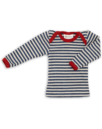Engel Langarmshrt für Babys & Kids IVN-Best - Blau Melange/Natur