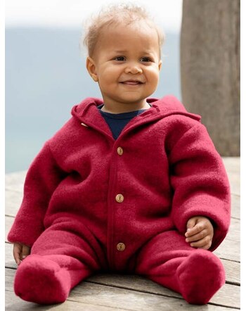 Engel Schurwolle-Fleeceoverall jasper melange