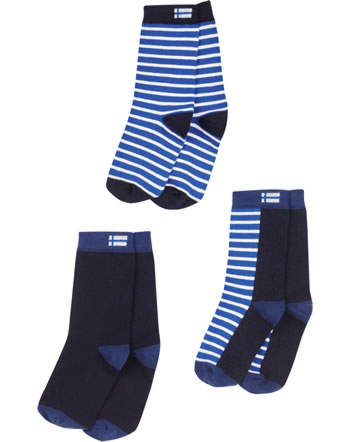 Finkid Socks 3 pieces SUKAT KOLME navy/denim
