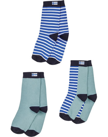 Finkid Socks 3 pieces SUKAT KOLME trellis/navy