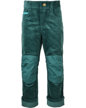 Finkid 5-Pocket Corduroy Pants with Knee Facing KUUSI deep teal/mosaic