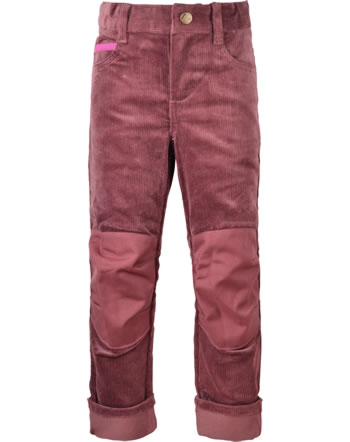 Finkid 5-Pocket Corduroy Pants with Knee Facing KUUSI sable/raspberry