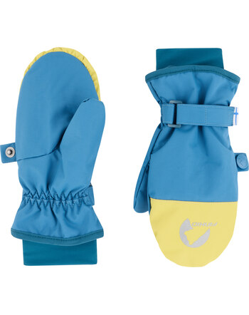 Finkid Fäustlinge/Handschuhe 'Kirjava Snow' mit Klettriemen & Handgelenkschlaufen - Apple Green/Ocean