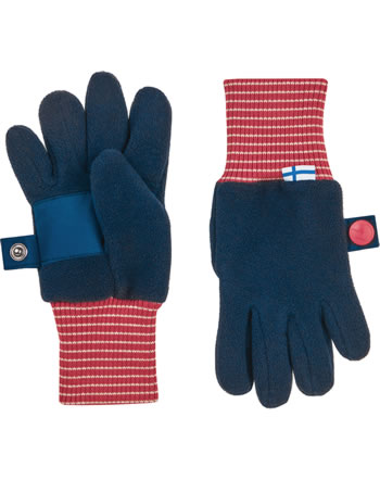 Finkid Fleece Gloves SORMIKAS navy/red