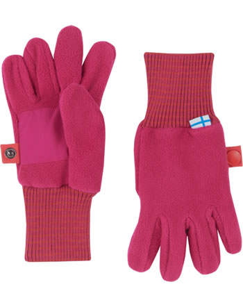 Finkid Fleece Gloves SORMIKAS raspberry/fox