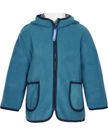Finkid Jacket fleece Zip in TONTTU seaport/navy 1122040-102100
