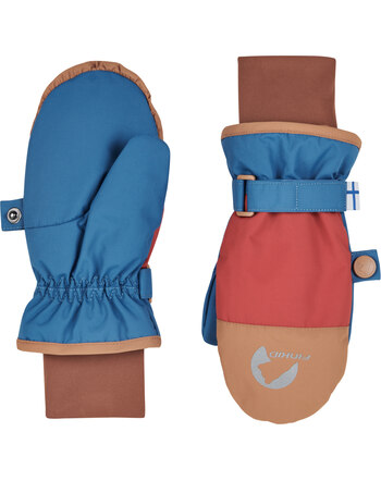 Finkid Handschuhe/Fäustlinge KIRJAVA mit 10.000 mm Wassersäule - Almond/Deep Water