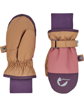 Finkid Handschuhe/Fäustlinge KIRJAVA mit 10.000 mm Wassersäule - Plum/Almond