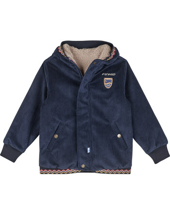 Finkid Herbst-/Winterjacke JUURI CORD - Navy (wendbar in Beige)