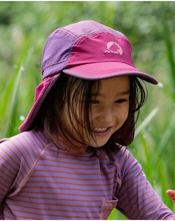 Finkid Outdoor-Cap 'Lakki Move' mit UPF 50 + und Nackenschutz - Beet Red Mix