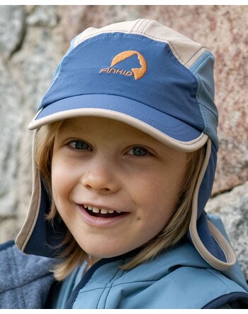 Finkid Outdoor-Cap 'Lakki Move' mit UPF 50 + und Nackenschutz - Denim Mix