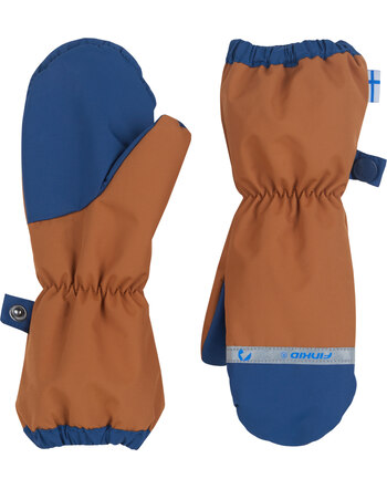 Finkid Outdoor-Fäustlinge 'Pakkanen' mit Stulpe - Almond/Denim