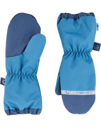 Finkid Outdoor-Fäustlinge 'Pakkanen' mit Stulpe - Deep Water/Denim