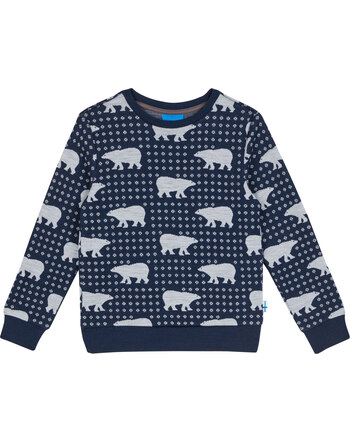 Finkid Pullover UNIIKKI NORDIK aus Wolle mit Bärenmuster - Navy
