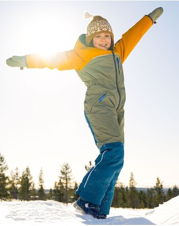 Finkid Schneeanzug/-Overall VILKAS SNOW extra warm ❄ - Sunflower/Dark Sage