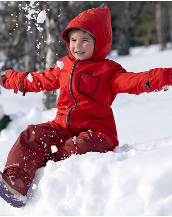 Finkid Schneeanzug 'Pikku Winter Sport' - Lava/Cranberry