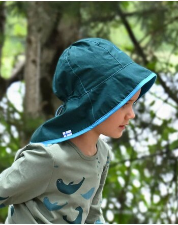 Finkid Summer Hat Sou' Wester RANTA SPORT UPF 50+ deep teal/mosaic