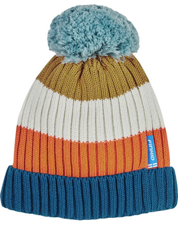 Finkid Knitted Beanie Colorblocking POMPULA cinnamon/real teal 1612054-416170