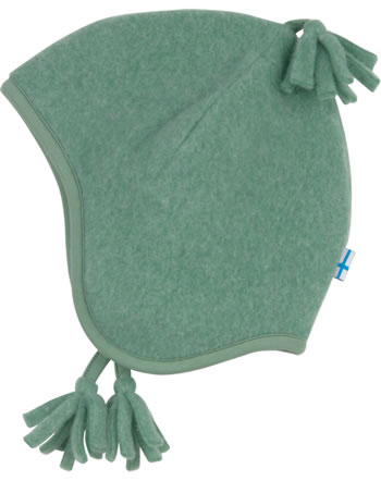 Finkid Knitted hat with wool fleece ear protection NORSU green bay