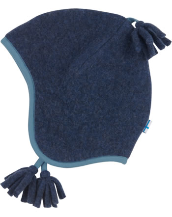 Finkid Knitted hat with wool fleece ear protection NORSU navy/dove