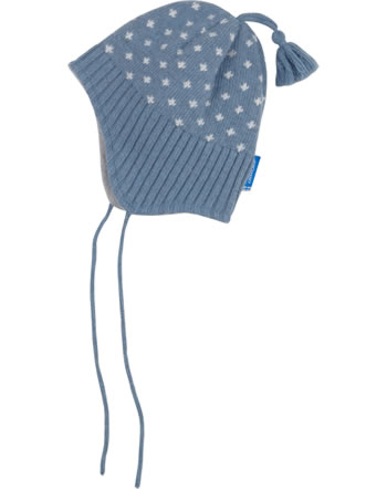 Finkid Bonnet tricoté avec coins en laine TILKKA dove