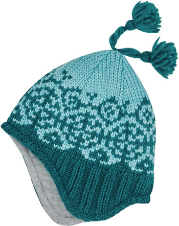Finkid Wool knitted hat PEPPI deep teal/smoke blue 1612056-330152