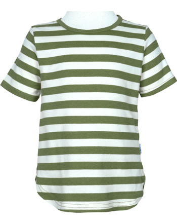 Finkid T-Shirt en bambou jersey MAALARI br. green/offwhite 1543014-333406