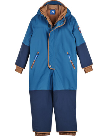Finkid Winter-Overall mit Verstärkung HUSKY HAALARI extra warm ❄ - Deep Water/Almond