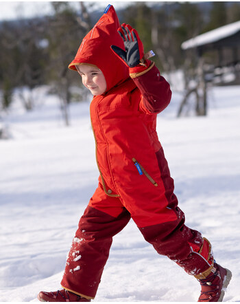 Finkid Winter-Overall mit Verstärkung 'Husky Haalari' - Lava/Almond