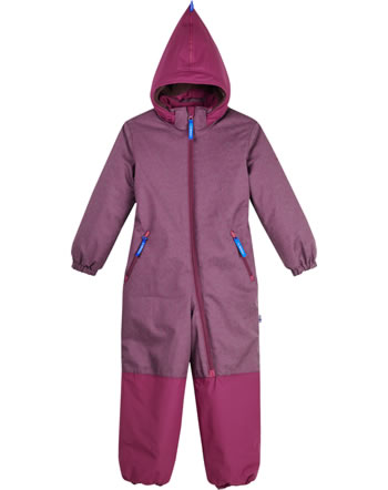 Finkid Overall d´hiver TURVA ICE eggplant/beet red 1212013-260259