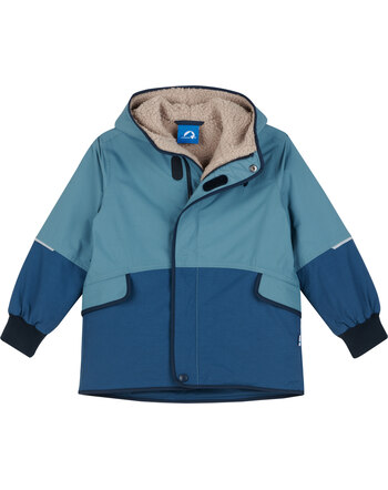 Finkid Winterjacke mit Teddyfutter MOSKA MUKKA - Bluestone/Navy