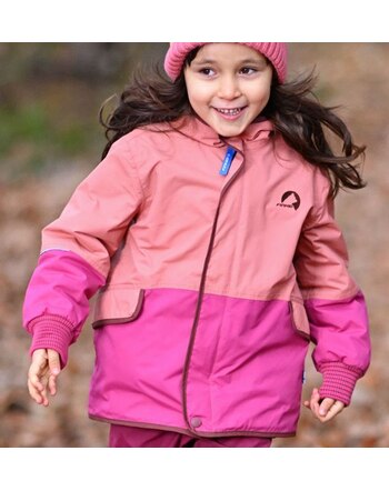 Finkid Winterjacke mit Teddyfutter MOSKA MUKKA - Terra Cotta/Sable