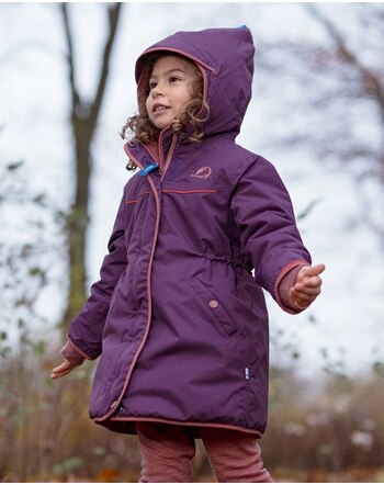 Finkid Wintermantel mit Kapuze MILLA - Plum/Cedar