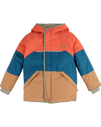 Finkid Winterparka 'Taika Snow' aus winterfestem Material ❄ - Orangeade/Vetiver