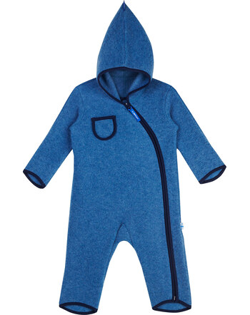 Finkid Wollfleece-Overall PUKU WOOL - Real Teal/Navy