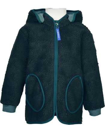 Finkid Zip-In Jacket Teddyfleece TONTTU NALLE navy/seaport