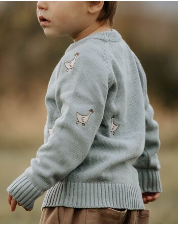 Fliink Pullover 'Mahdi' aus 100% Bio-Baumwolle - Slate