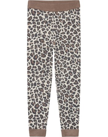 Fliink Strick-Leggings 'Benna' aus 50% Viskose im Leo-Look - Pine Bark